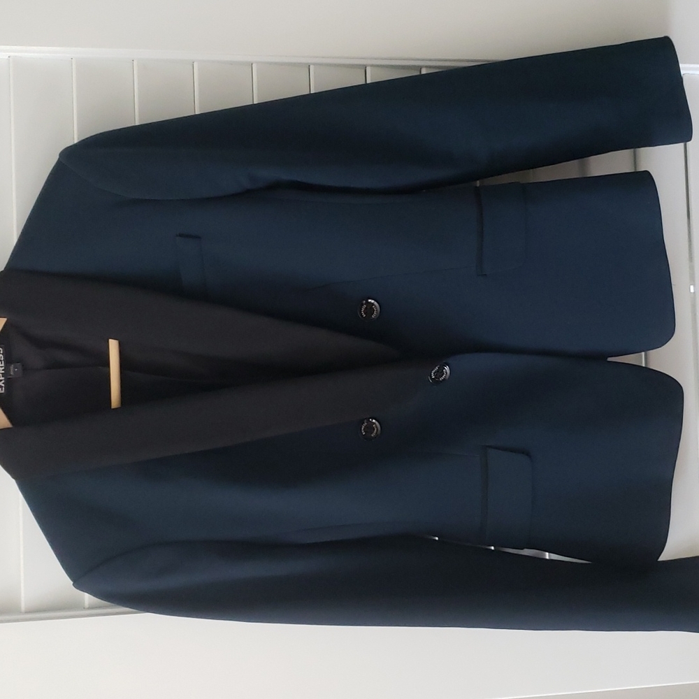 Express Color Block Blazer Size 4 - image 5